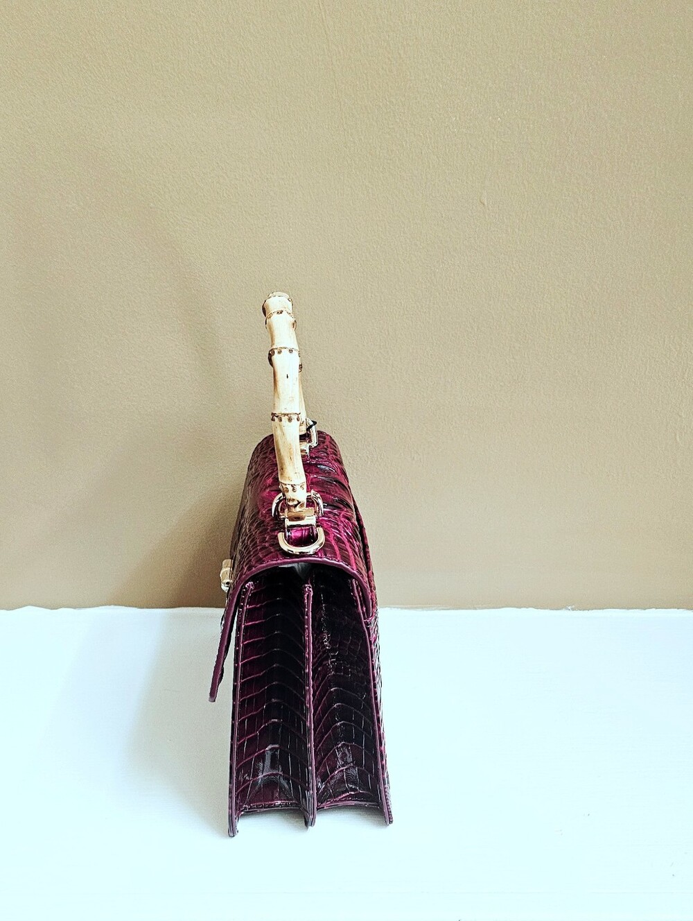 NWT Brahmin CHERRY LACQUER Mod Small Hallie w/Jane Wallet - Picture 4 of 16